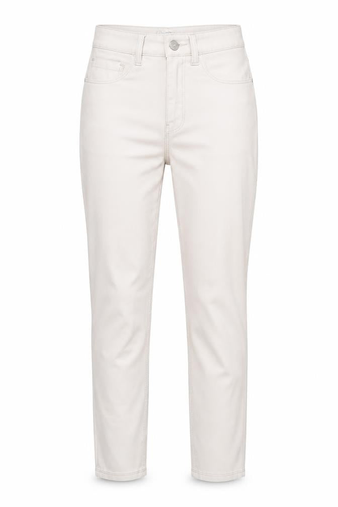 Front view of Denim & Co. women’s pink capri leggings, size UK 8, 29-inch leg
