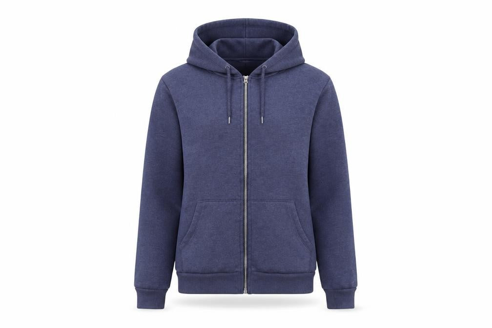 Front view of Papaya women’s blue jacket, size L