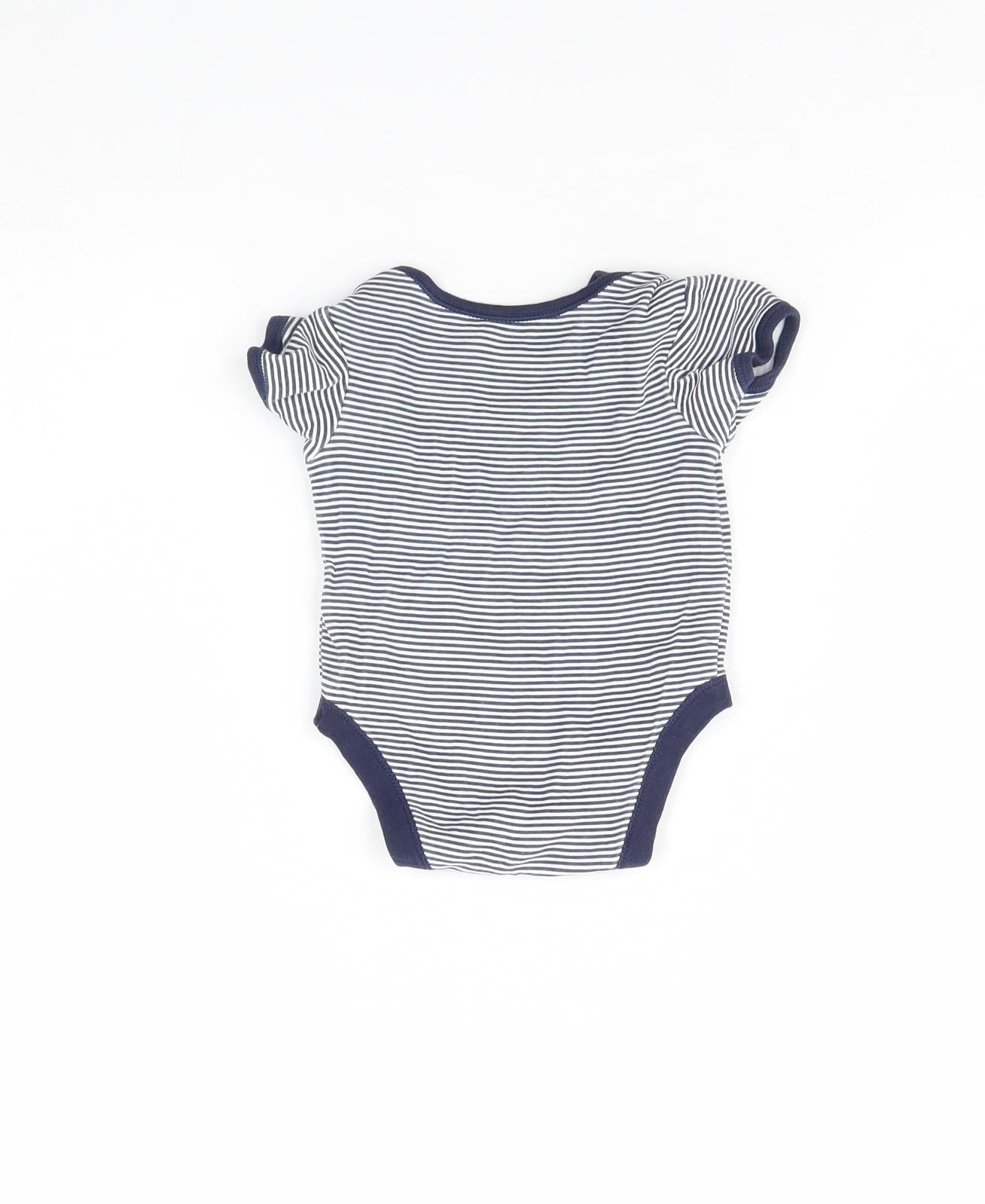 George Baby White Striped  Babygrow One-Piece Size 3-6 Months
