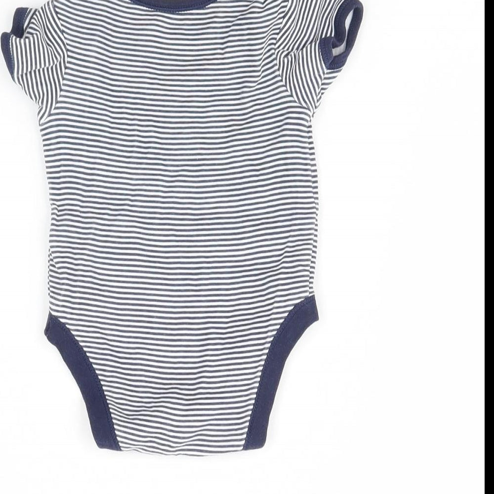 George Baby White Striped  Babygrow One-Piece Size 3-6 Months