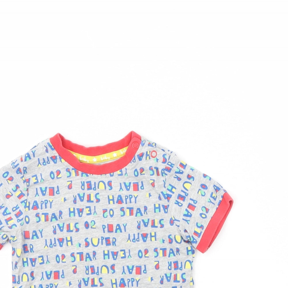 TU Baby Grey Spotted  Basic T-Shirt Size 6-9 Months  - star