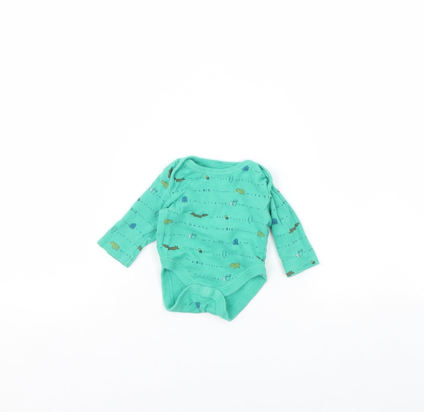 Primark Baby Green Spotted  Babygrow One-Piece Size 0-3 Months