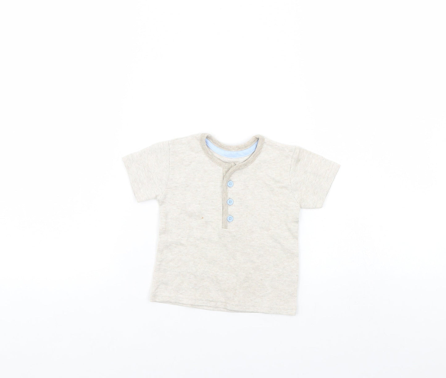 George Baby Beige Striped  Basic T-Shirt Size 3-6 Months