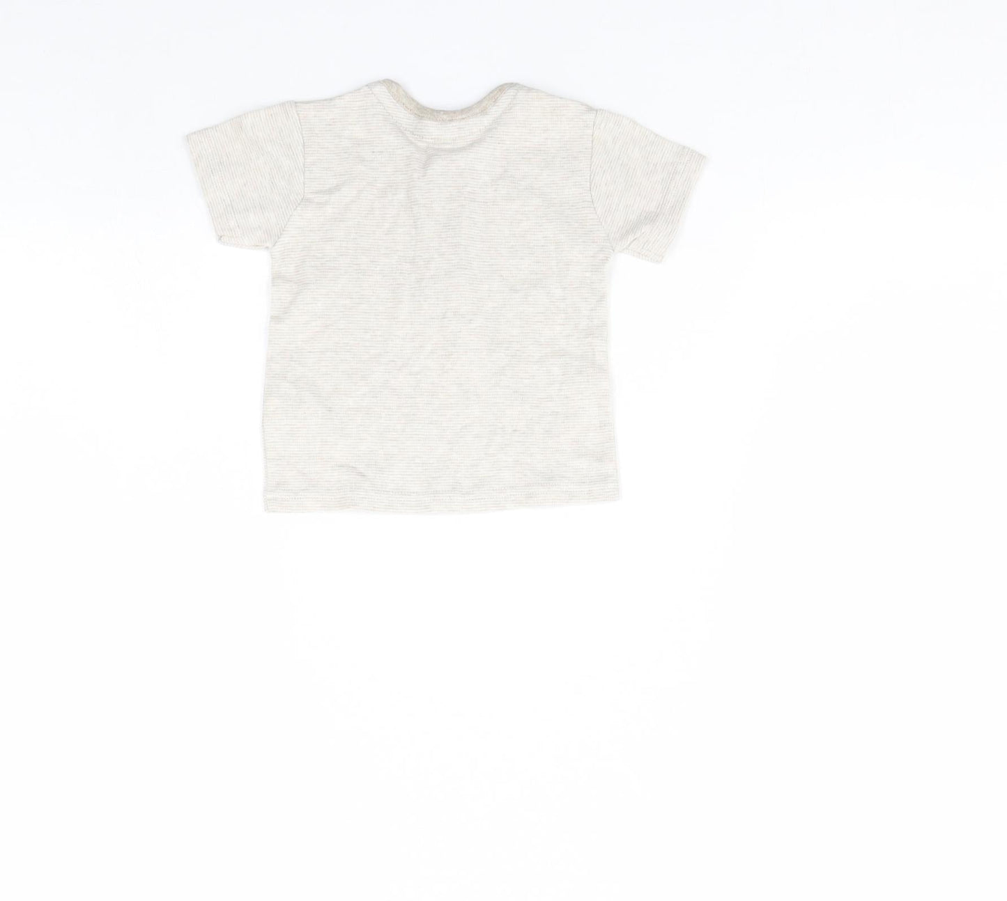 George Baby Beige Striped  Basic T-Shirt Size 3-6 Months