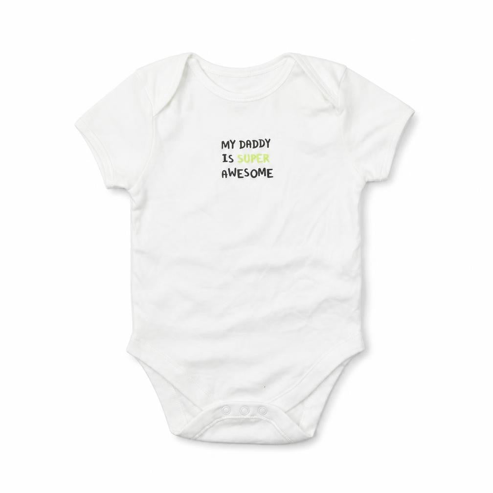 Primark Baby White   Babygrow One-Piece Size 9-12 Months  - my dad is the best