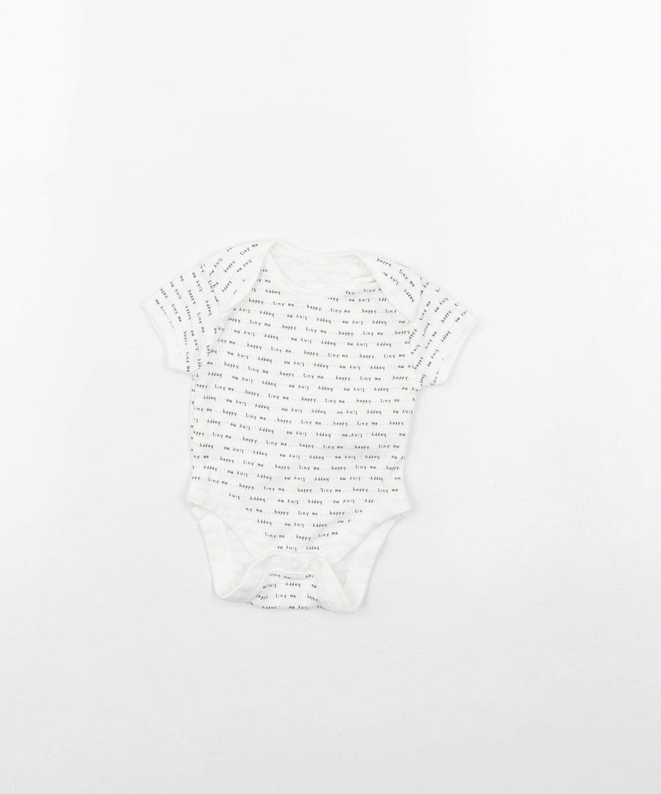 Primark Baby White   Babygrow One-Piece Size 0-3 Months  - TINY ME
