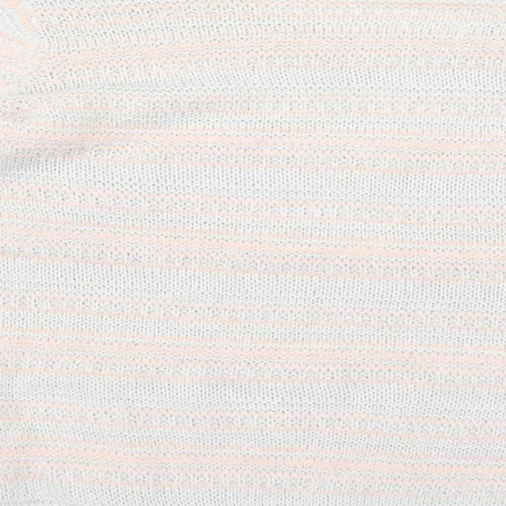 yassica Womens Pink Striped  Pullover Jumper Size XL