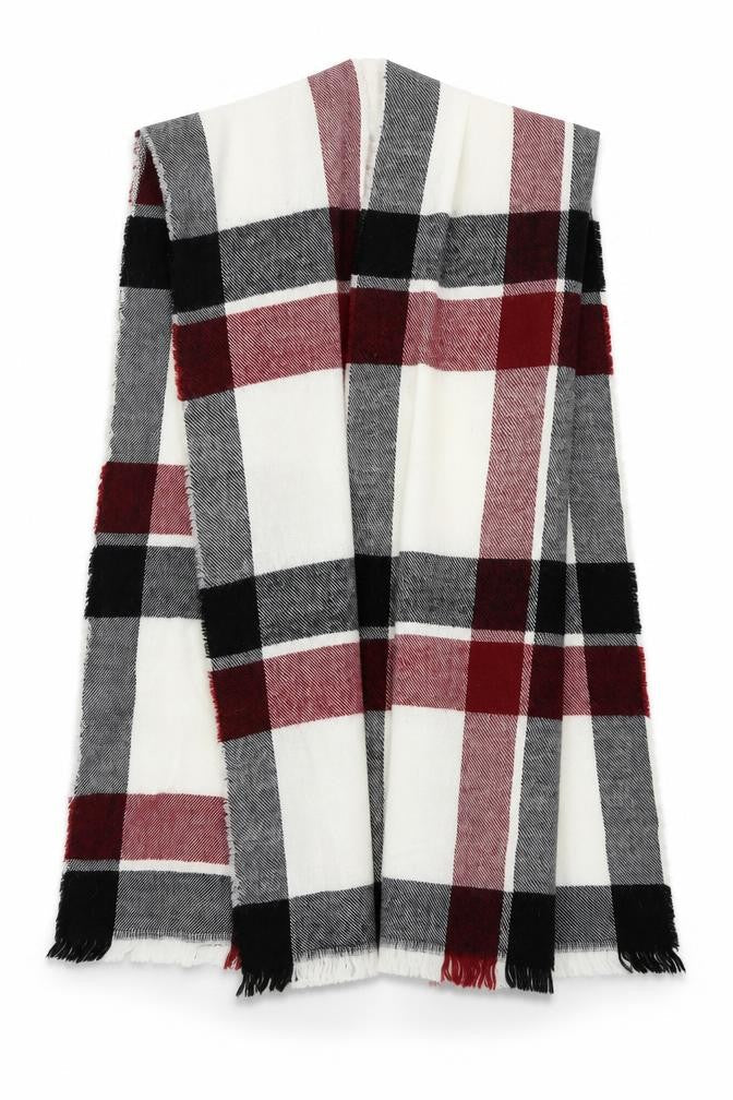 Preworn Womens Multicoloured Check   Shawl/Wrap