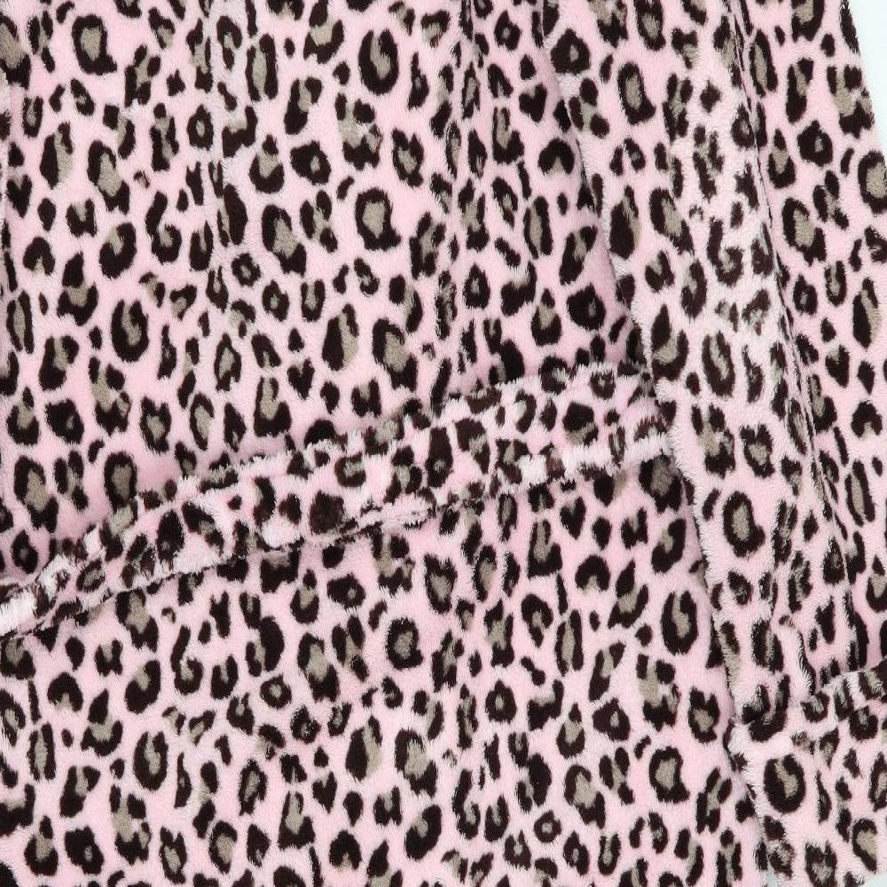 Cosy Up Womens Pink Animal Print   Gown
