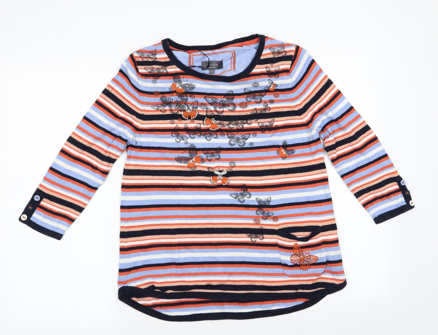 Per Una Womens Multicoloured Animal Print  Pullover Jumper Size 10  - Butterflies and Stripes