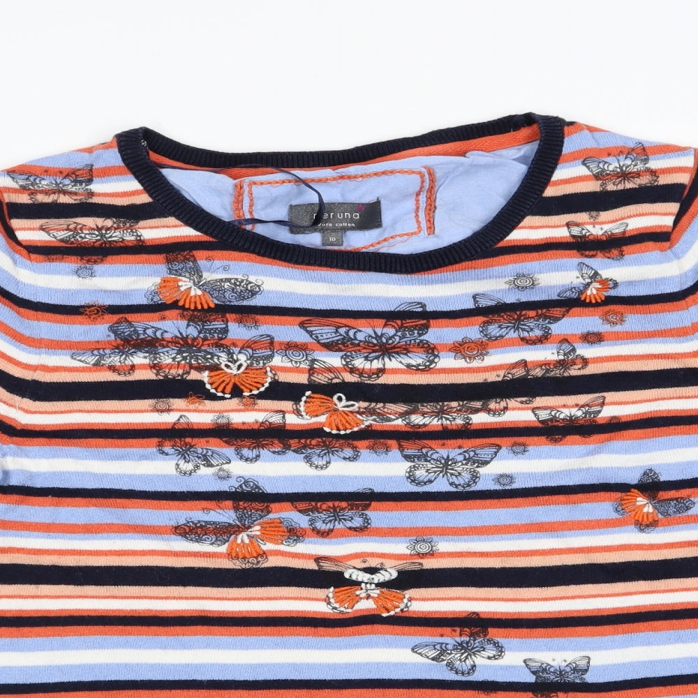 Per Una Womens Multicoloured Animal Print  Pullover Jumper Size 10  - Butterflies and Stripes