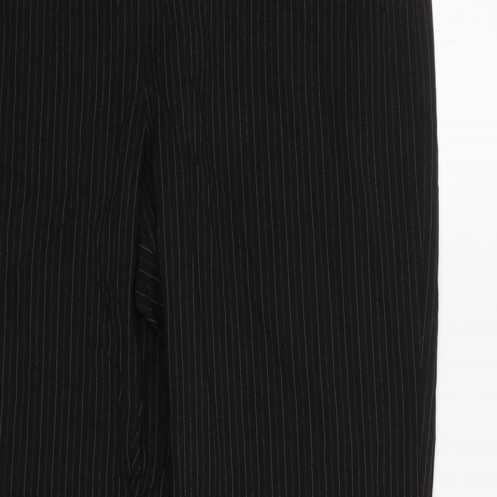 Debenhams Womens Black Striped  Dress Pants Trousers Size 14 L30 in