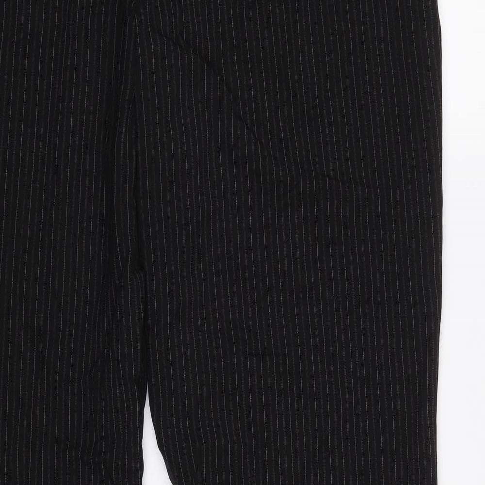 Debenhams Womens Black Striped  Dress Pants Trousers Size 14 L30 in