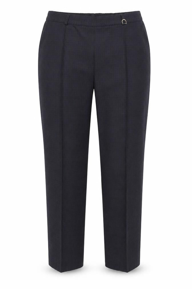 M&S Womens Blue Check  Dress Pants Trousers Size 12 L27 in