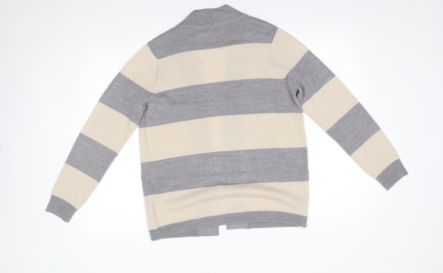 Papaya Womens Beige Striped  Cardigan Jumper Size 12
