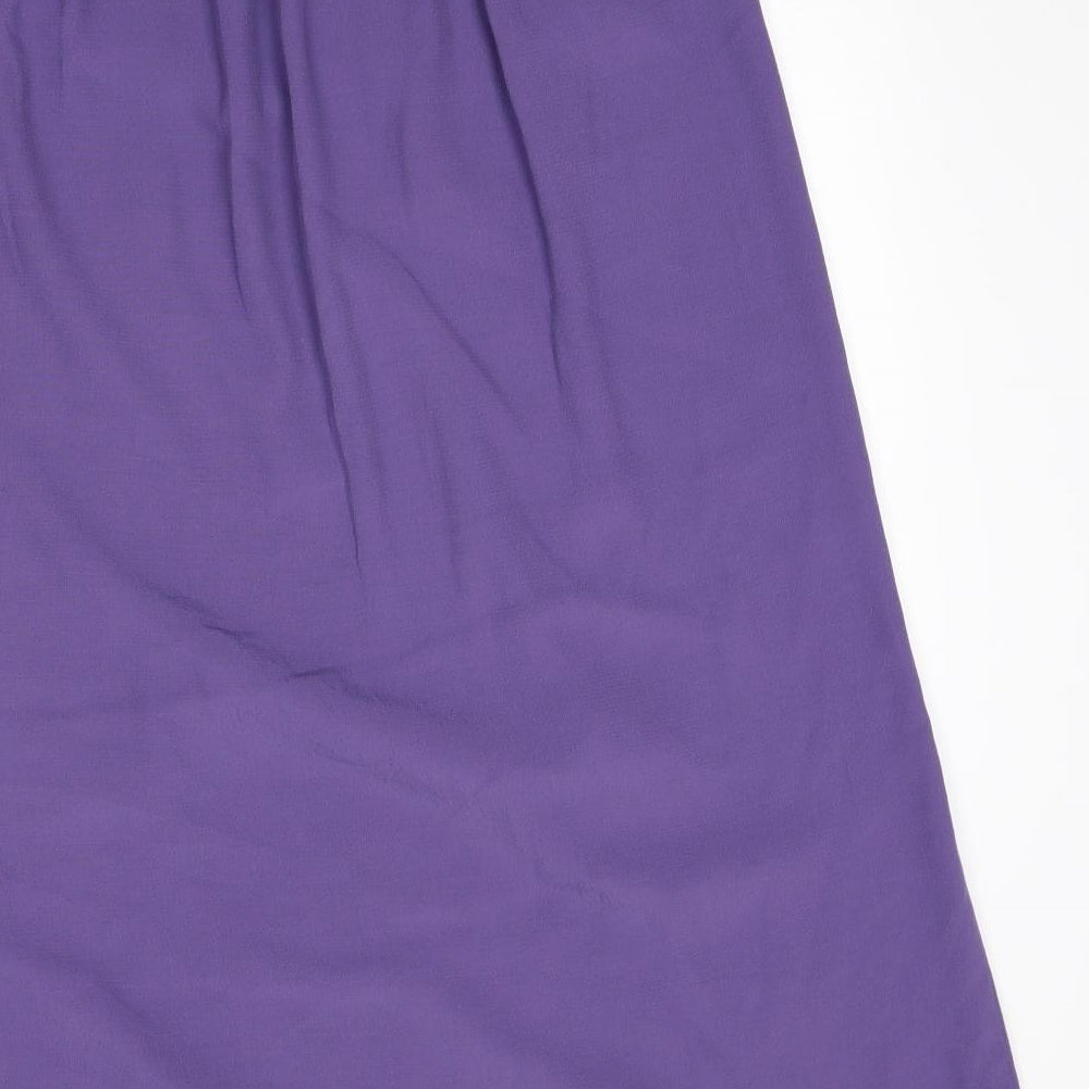 M&S Womens Purple   A-Line Skirt Size 10
