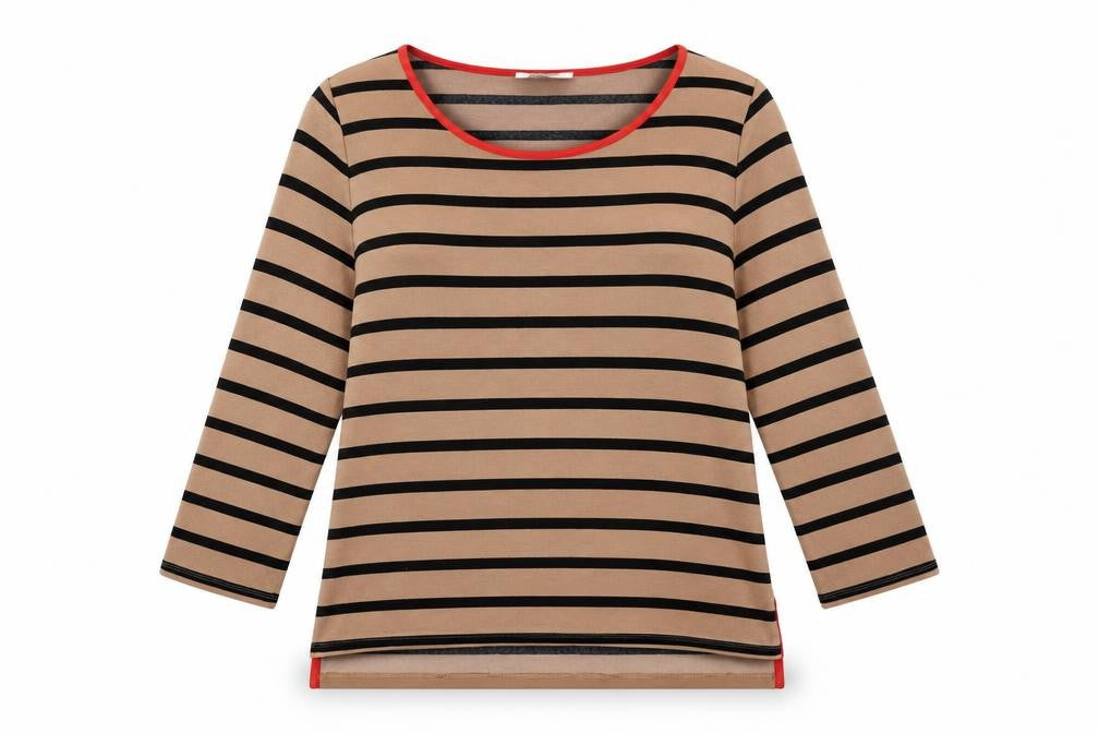 M&S Womens Brown Striped  Pullover Jumper Size 12