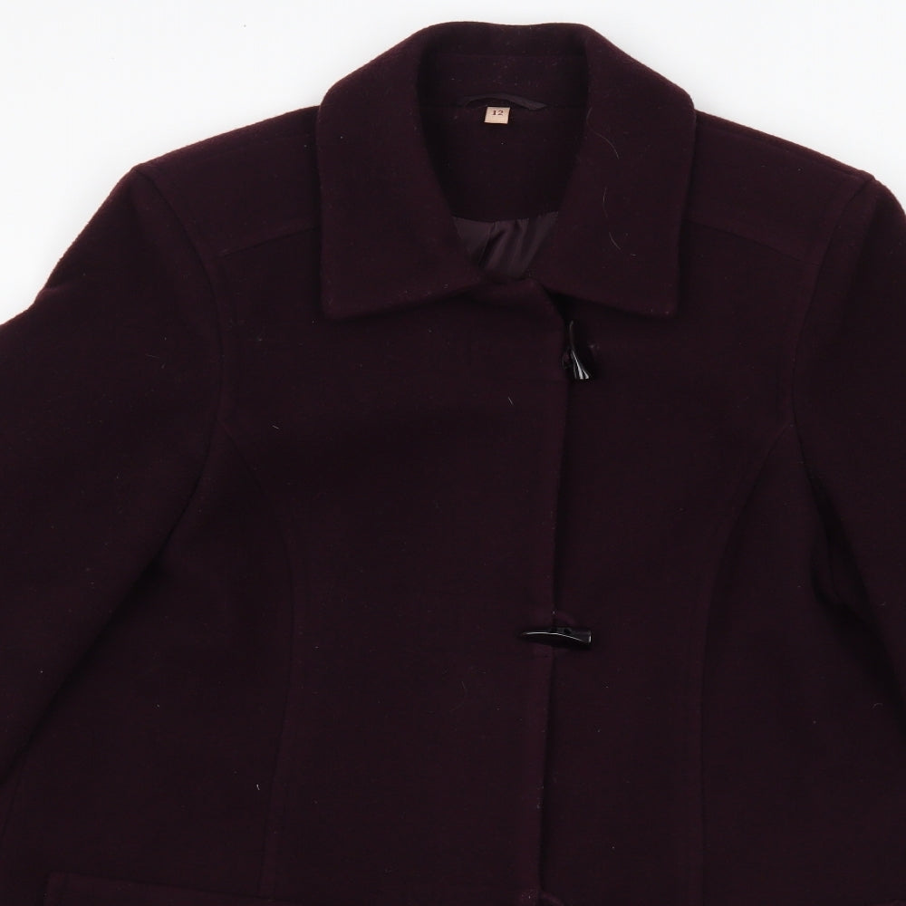 EWM Womens Red   Overcoat Coat Size 12