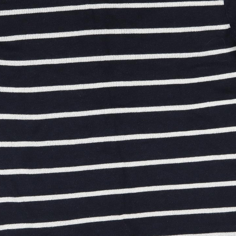 Soon Womens Black Striped  Pullover Jumper Size 12