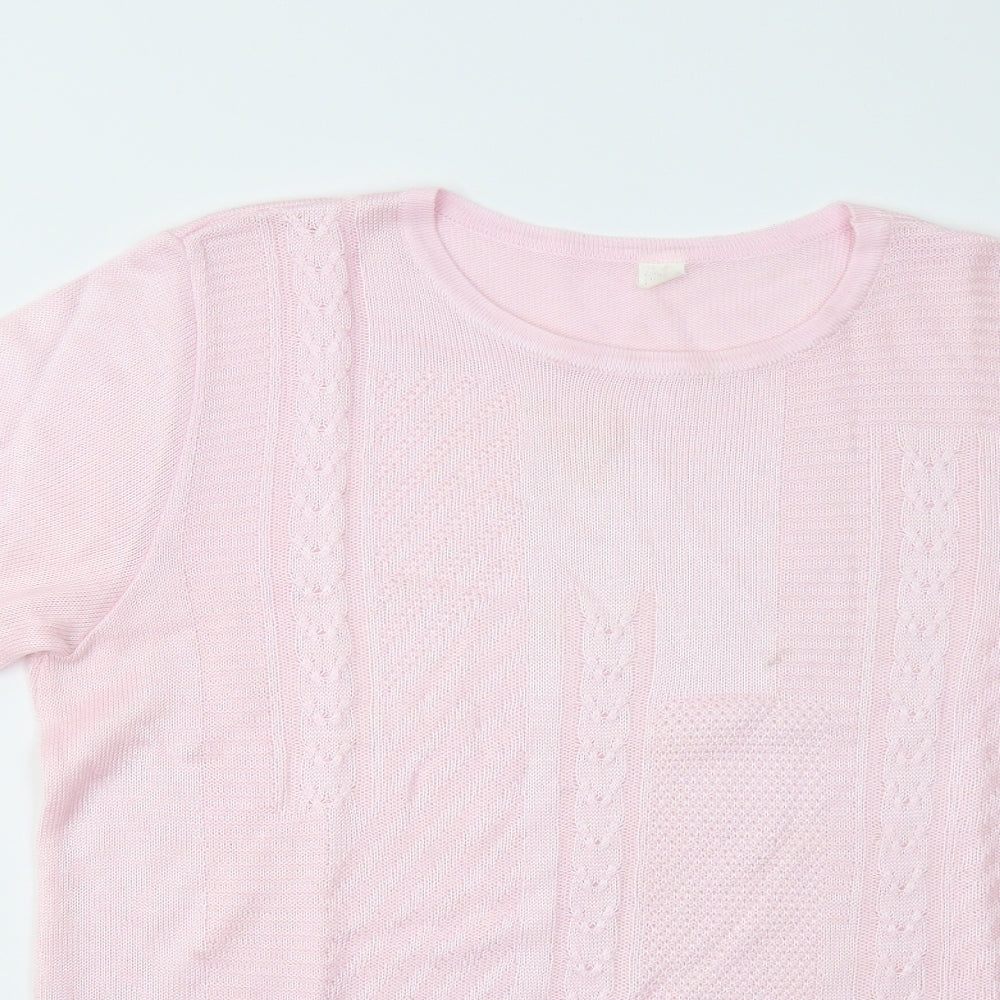 Preworn Womens Pink  Knit Pullover Jumper Size 12
