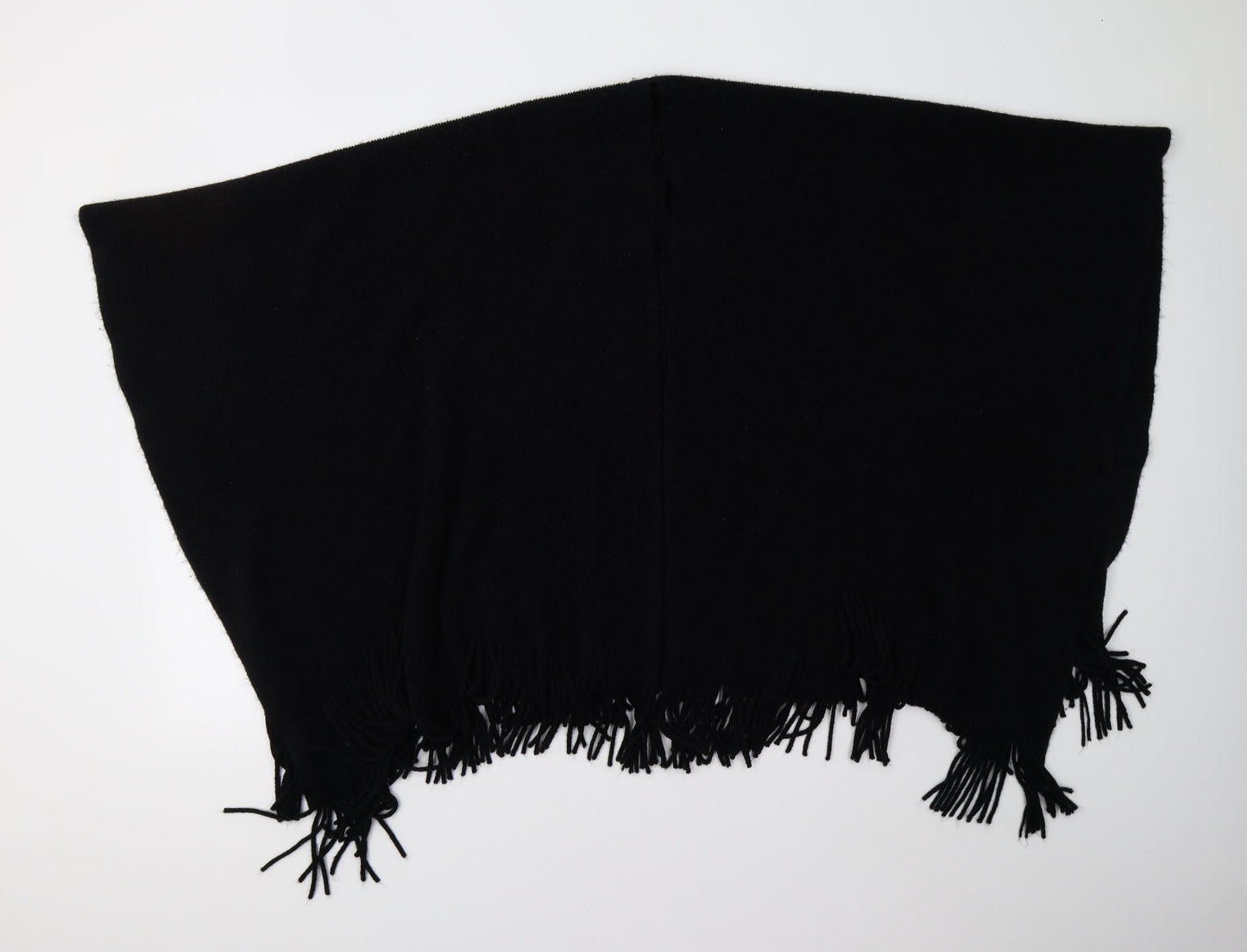Preworn Womens Black  Knit Cape Jumper One Size
