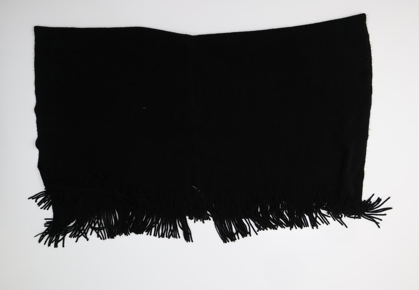 Preworn Womens Black  Knit Cape Jumper One Size