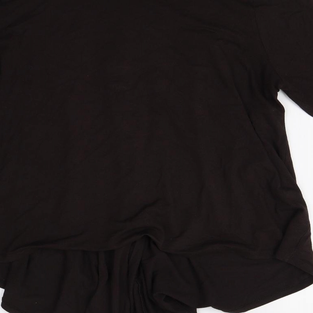 M&Co Womens Brown   Basic Blouse Size 18
