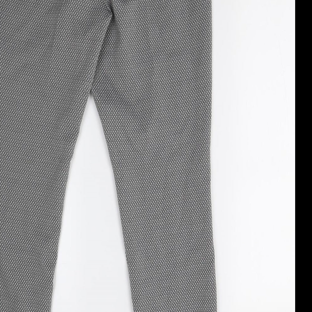 South Womens Grey Geometric  Trousers  Size 12 L30 in