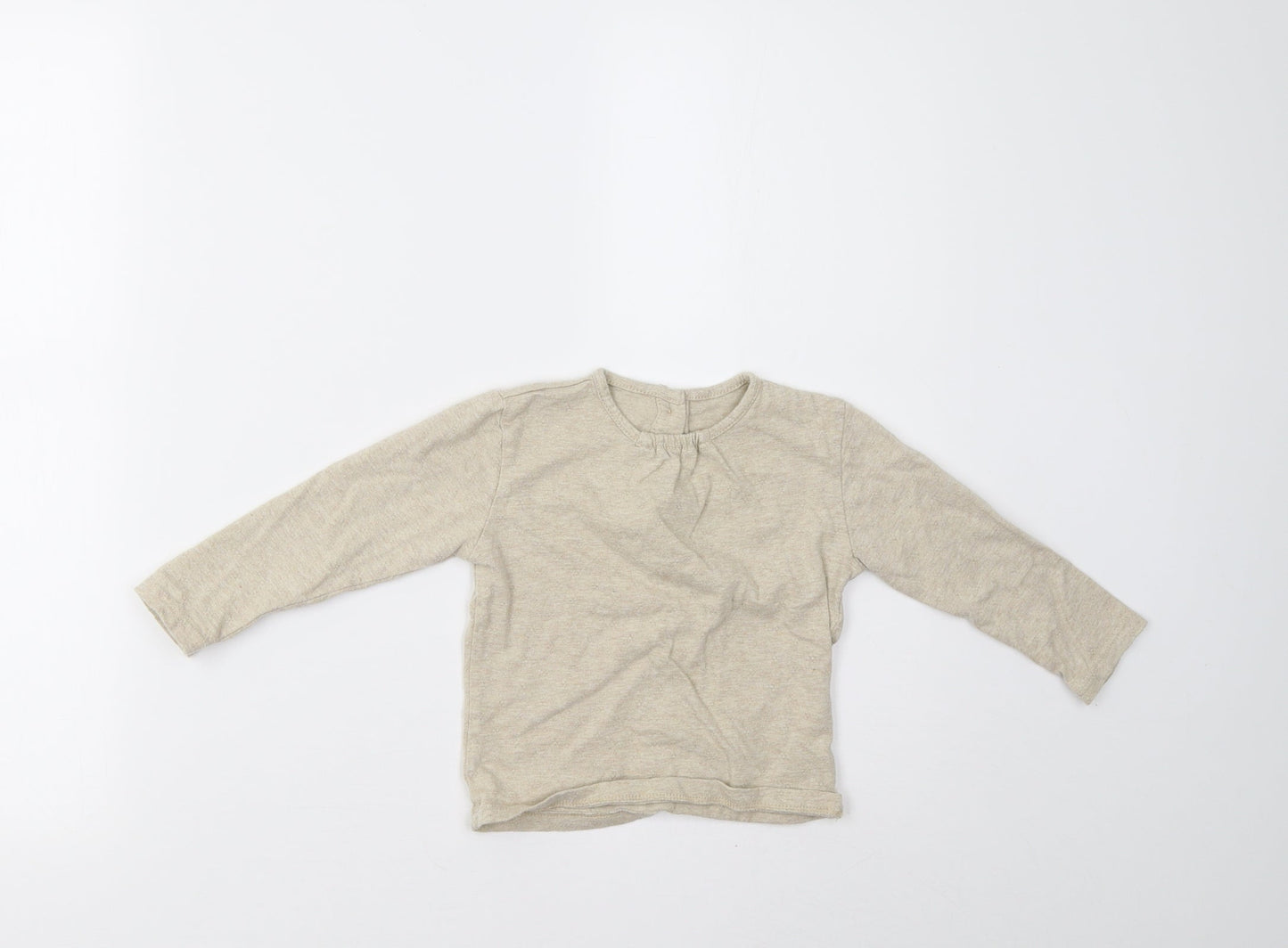 M&S Baby Beige   Basic T-Shirt Size 12-18 Months