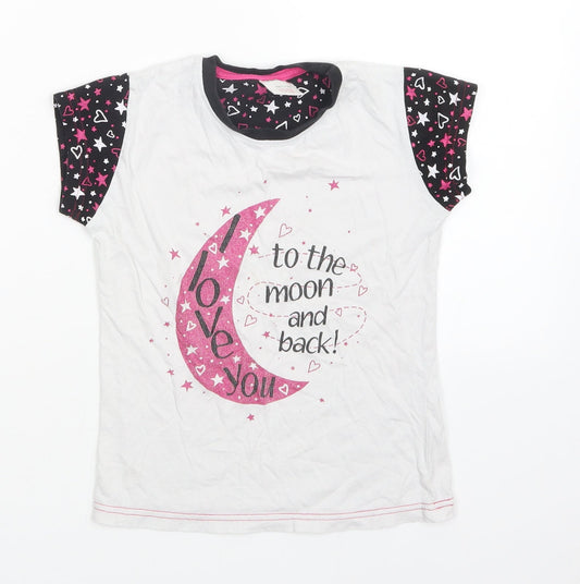 Pyjamas.com Girls White   Top Pyjama Top Size 6-7 Years