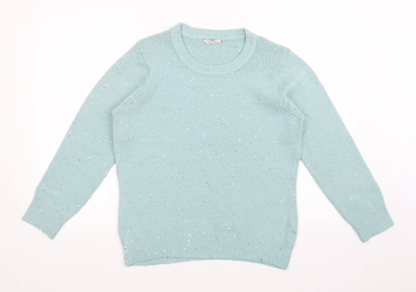 Peacocks Womens Green   Pullover Jumper Size M