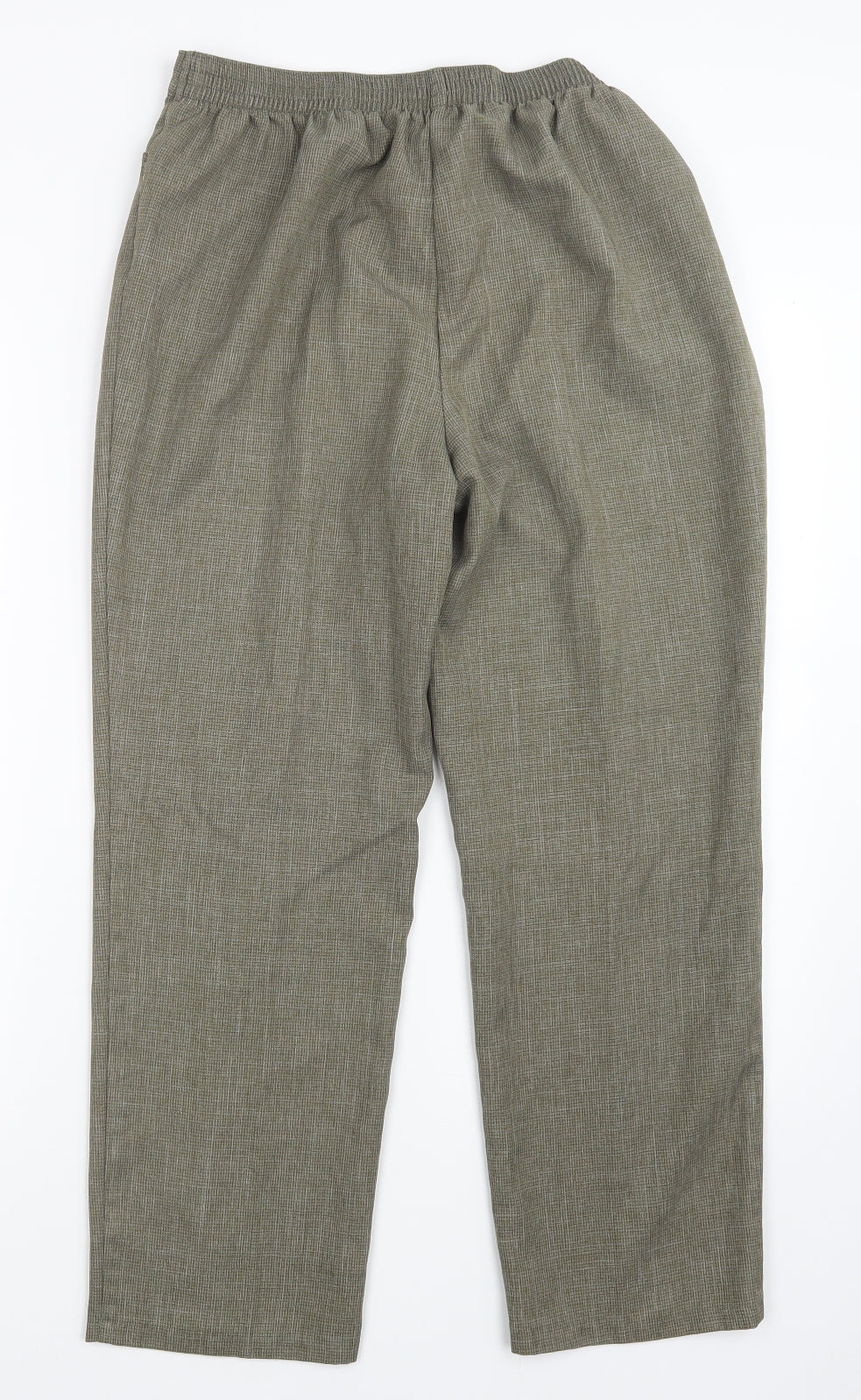 M&S Womens Green Check  Trousers  Size 32 in L27 in