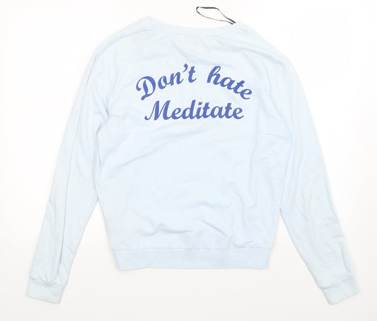 H&M Womens Blue   Pullover Sweatshirt Size S