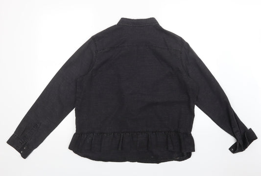 NEXT Womens Black   Basic Button-Up Size 16