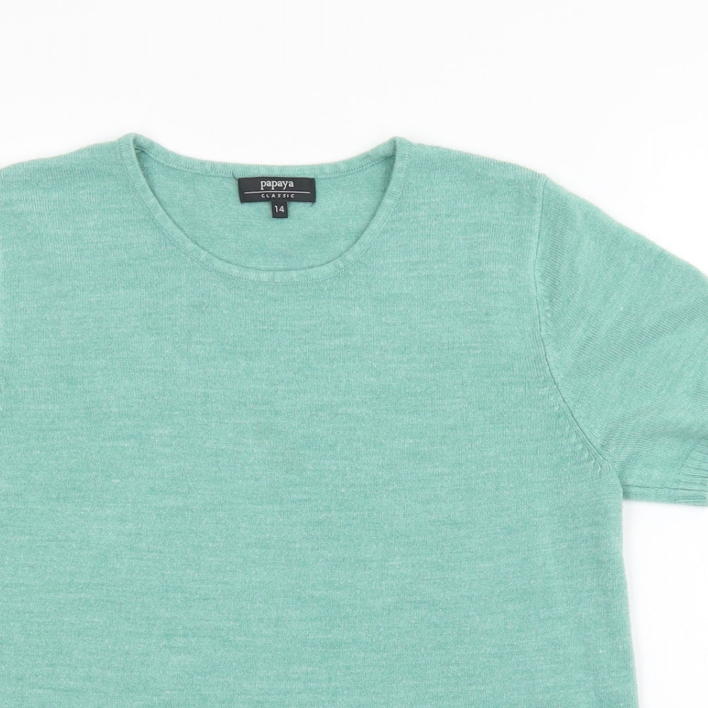 Papaya Womens Green   Pullover Jumper Size 14