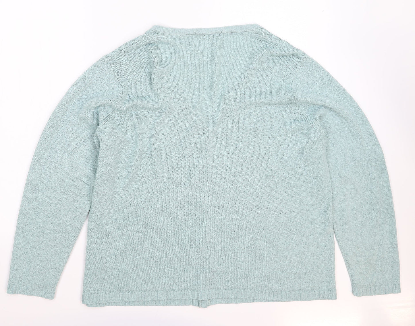 BM Womens Green  Knit Cardigan Jumper Size L  - Oversized