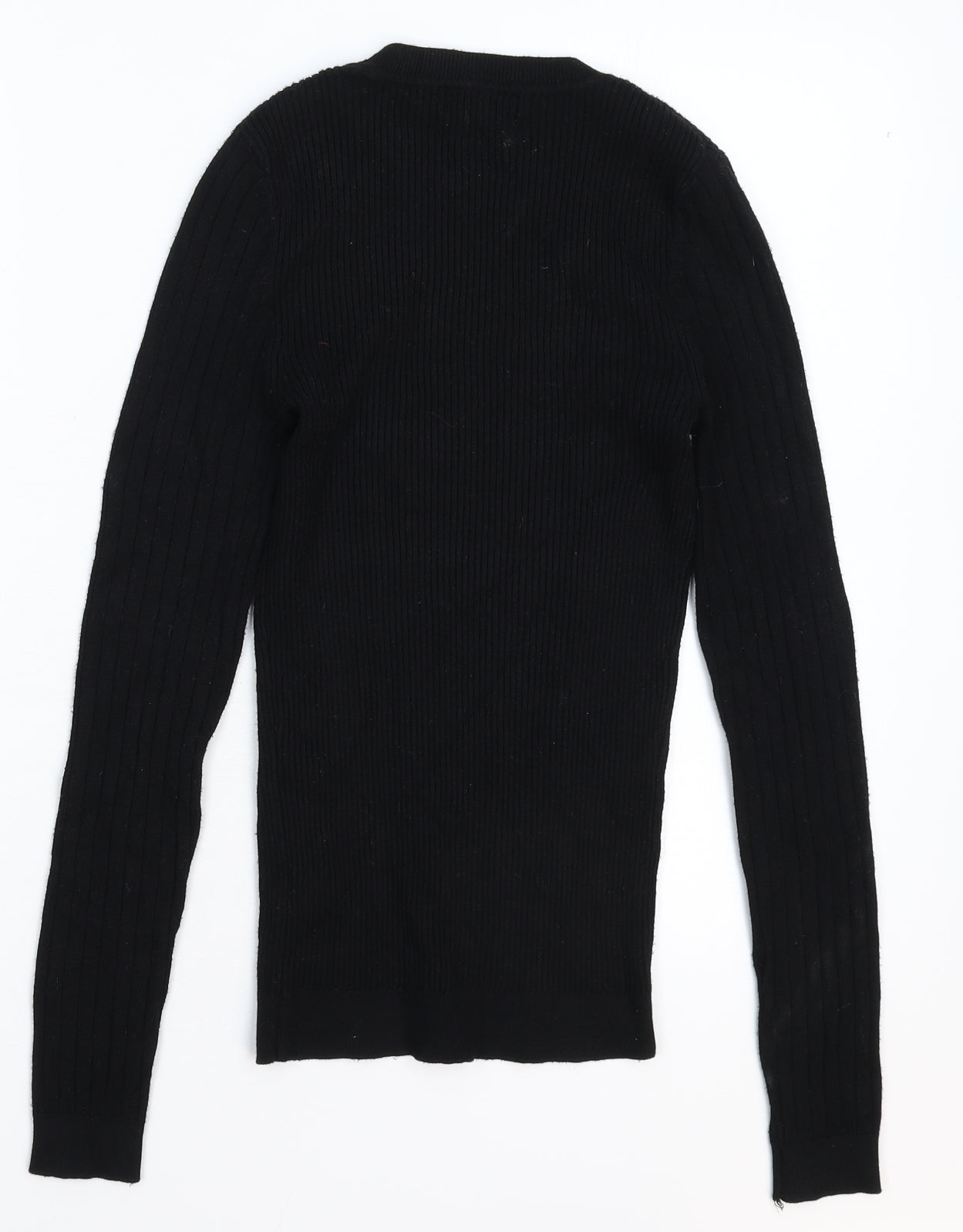 New Look Womens Black  Knit Pullover Jumper Size 8