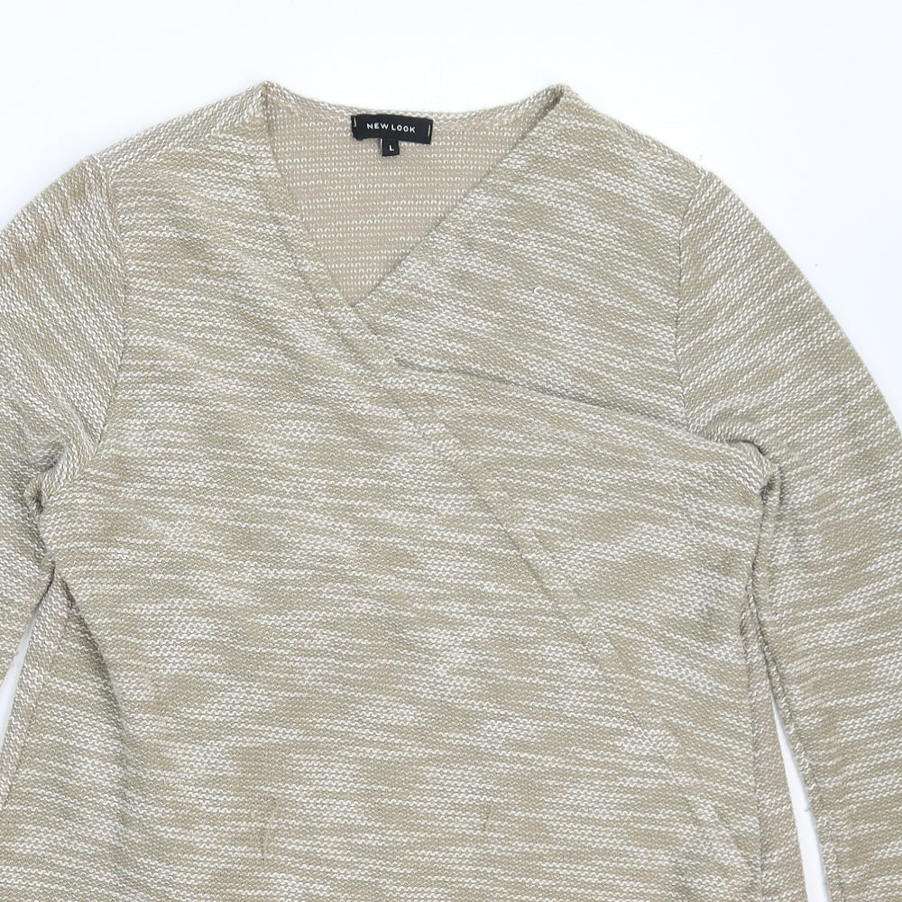 New Look Womens Grey  Knit Cardigan Jumper Size L