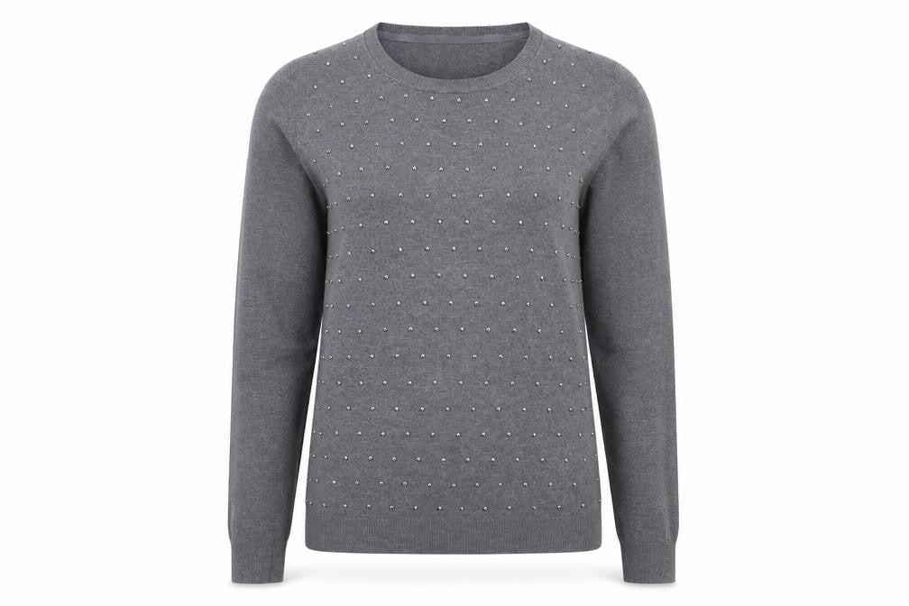Marks and Spencer Womens Grey  Knit Pullover Jumper Size 8