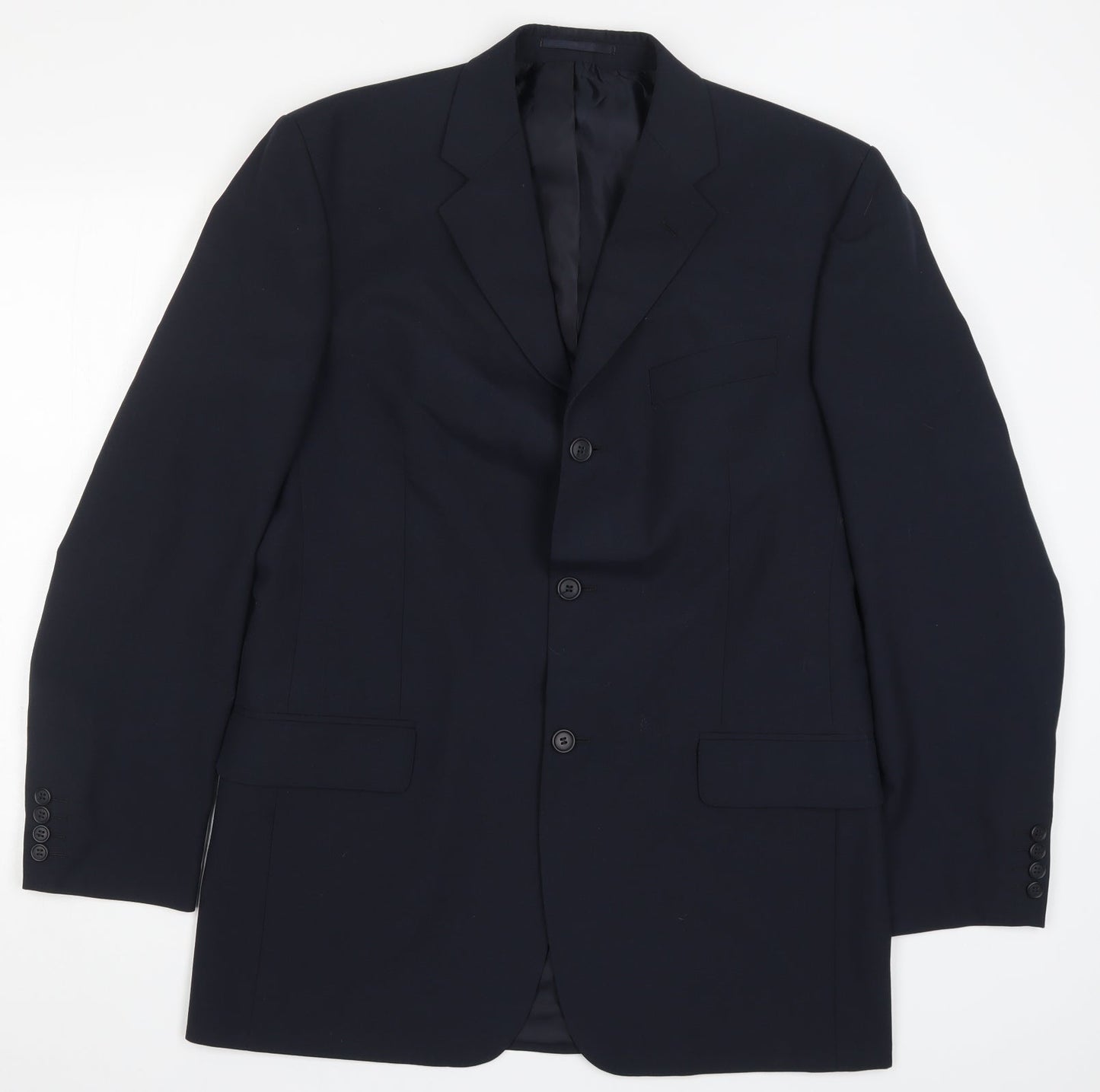 Pinstripe Mens Blue   Jacket Suit Jacket Size 40