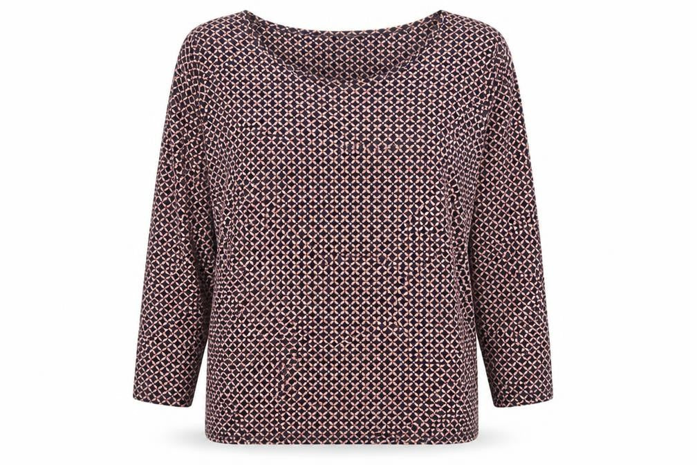 Front view of Principles women’s pink floral basic t-shirt, size UK 12