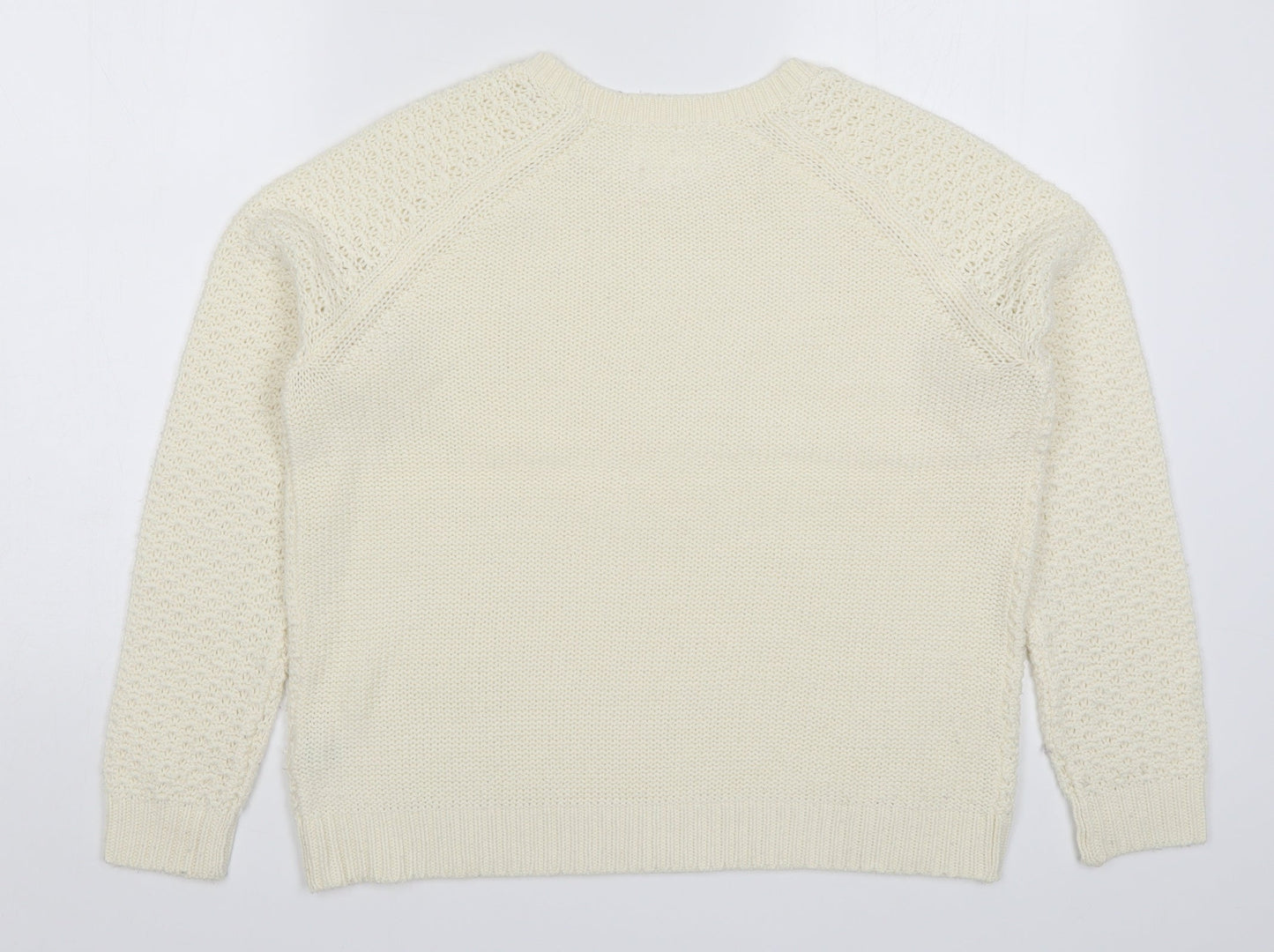 Matalan Womens Ivory  Knit Pullover Jumper Size S