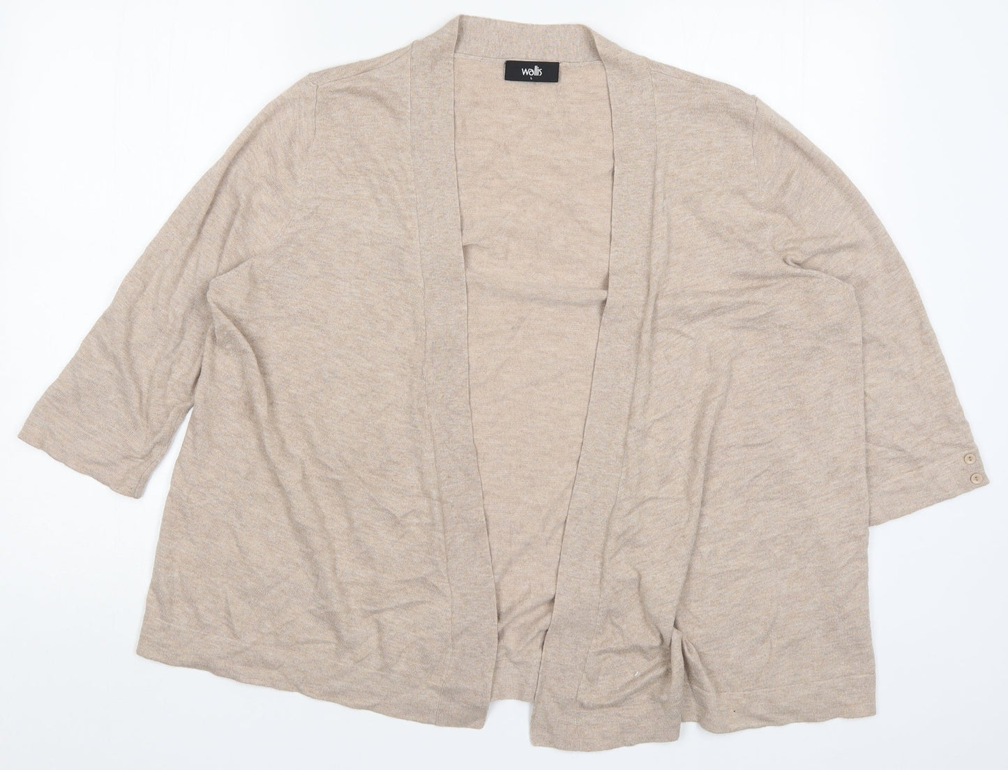 Wallis Womens Beige  Knit Cardigan Jumper Size L