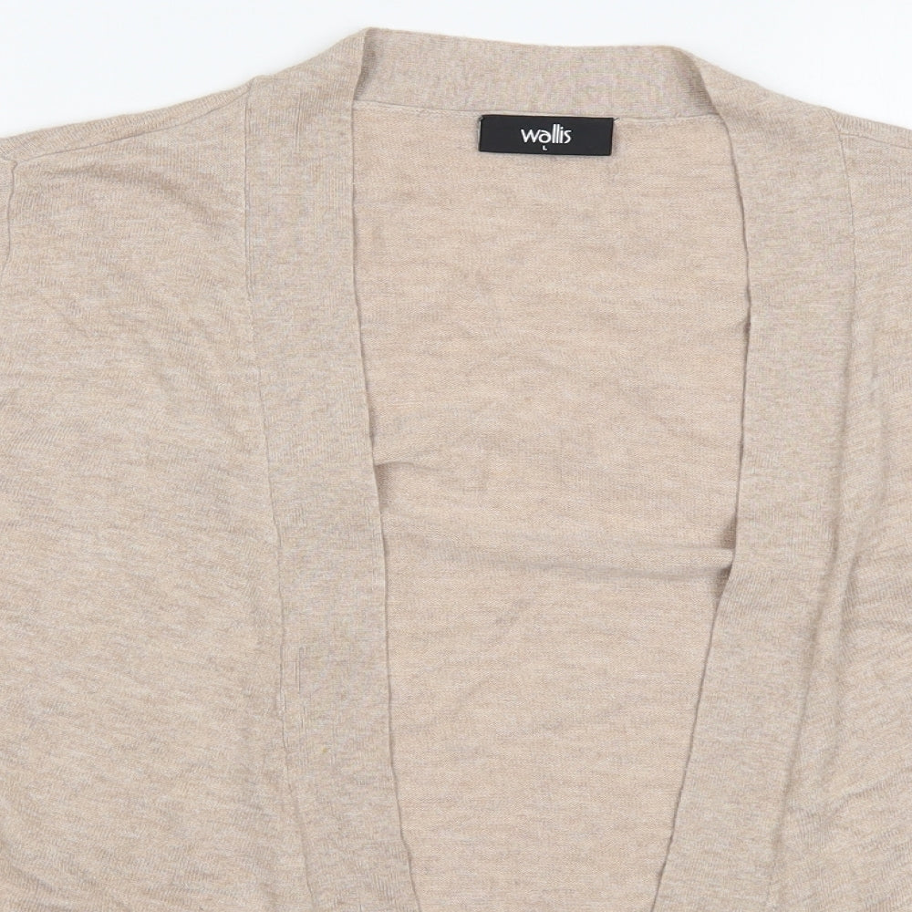 Wallis Womens Beige  Knit Cardigan Jumper Size L