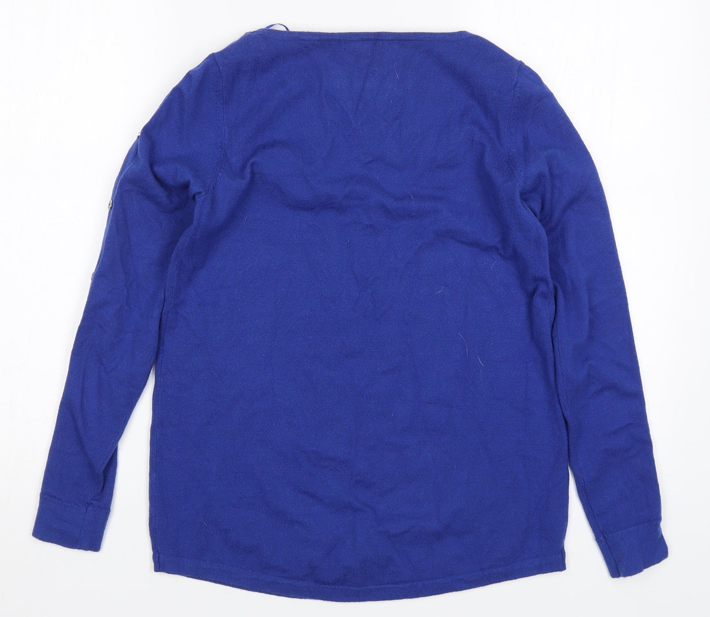 M&Co Womens Blue  Knit Pullover Jumper Size 10
