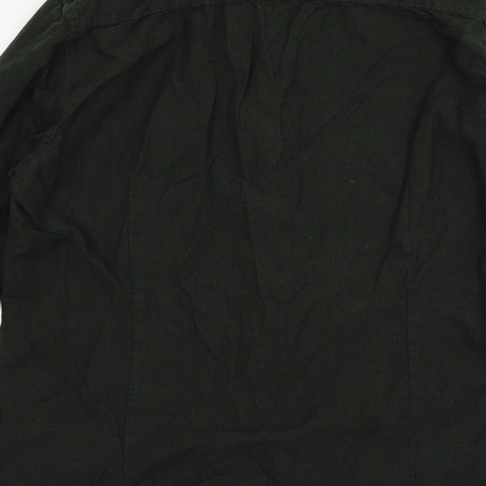 River Island Mens Green    Button-Up Size M
