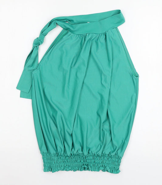 Preworn Womens Green  Jersey Basic Blouse Size L