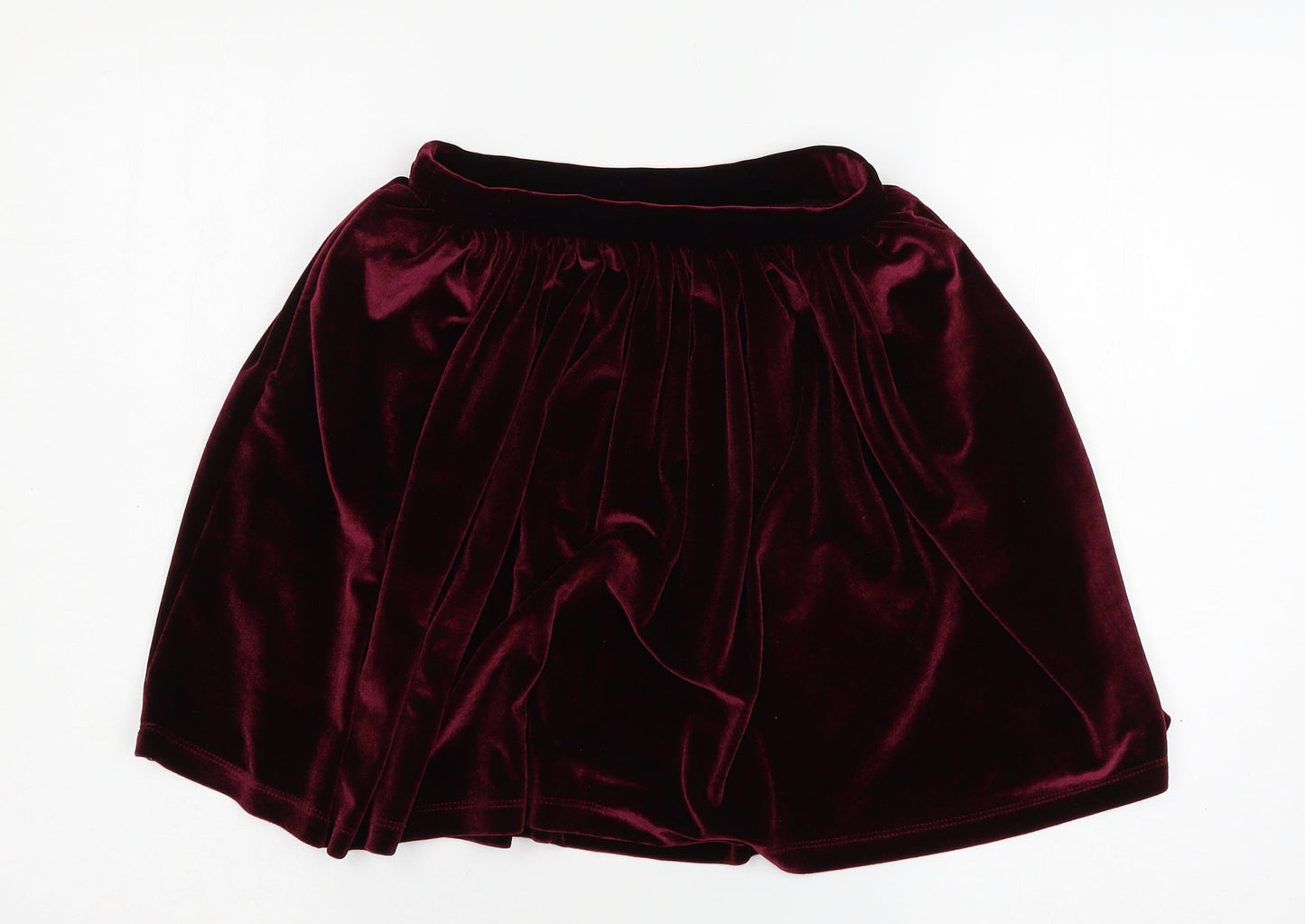 Topshop Womens Purple  Velour Flare Skirt Size 6