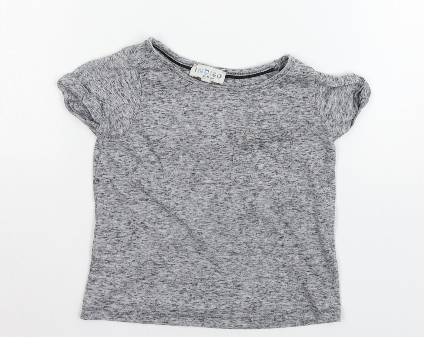 Indigo Girls Grey  Jersey Basic T-Shirt Size 4-5 Years