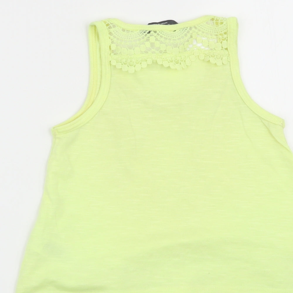 Primark Girls Yellow   Basic Tank Size 3-4 Years